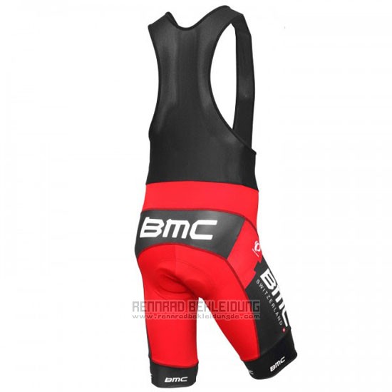2016 Fahrradbekleidung BMC Shwarz und Rot Trikot Kurzarm und Tragerhose